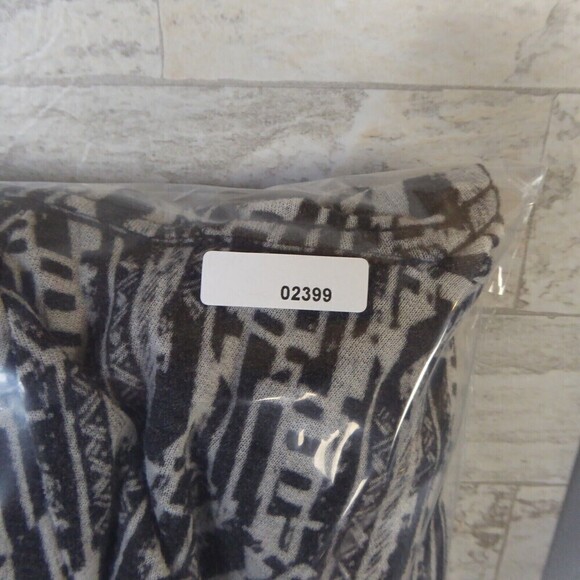 Prana Sweater Women's Medium Gray White Graceful Wrap Cardigan USA Made Breathe - Picture 11 of 11